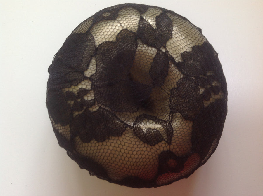 Black Lace flower fine bun net